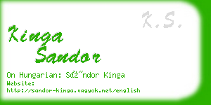 kinga sandor business card